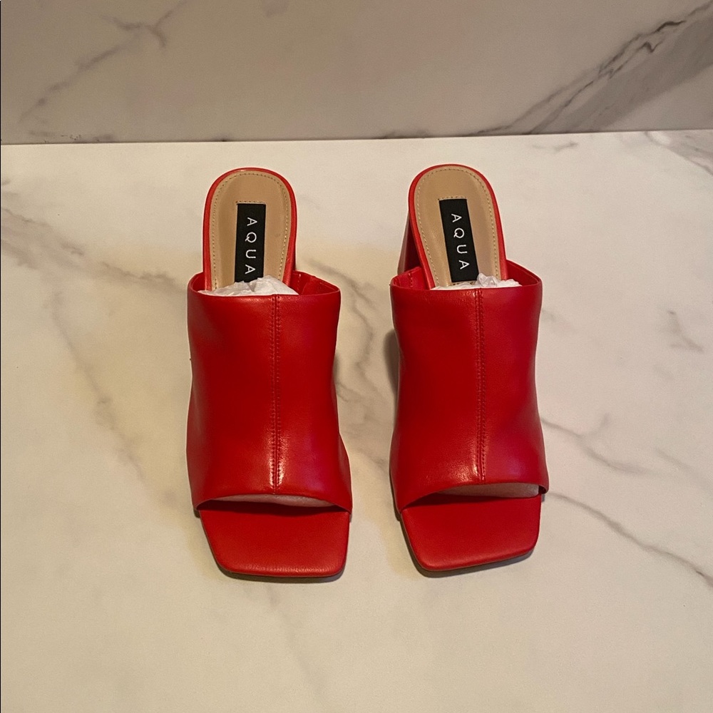 AQUA Toga High Heel Slide Sandals - Picture 2 of 8